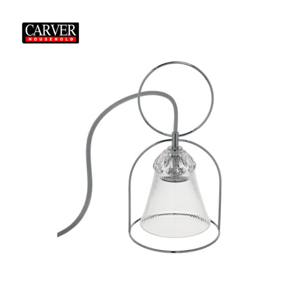 Factory hot selling flannel grey crystal glass apollo one light table lamp living room hotel decoration table lamp - Image 2