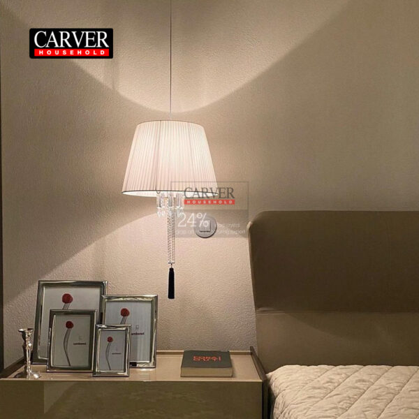 Factory hot selling one end cloth cover bedroom hotel decoration crystal chandelier