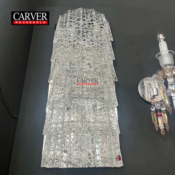 High Quality Stainless Steel Crystal Wall Lamp Classic Baccarat Crystal Wall Lamp