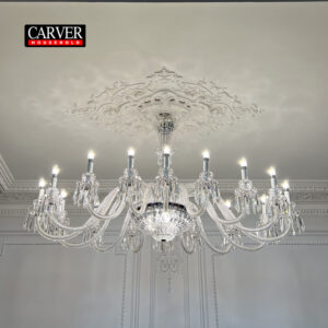 Royal 16-Light Oval Chandelier Large Lighted Bowl - Clear