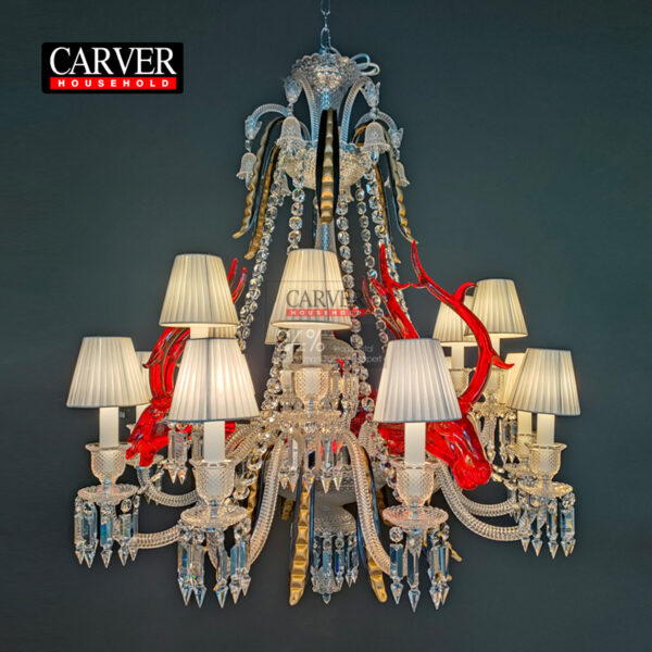 High Quality 24% Leaded Crystal Glass Fantasy Ceiling Deer Shape Chandelier Decorative Crystal Chandelier