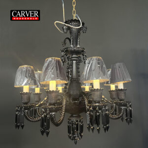 Fully handmade black crystal chandelier living room bedroom hotel decoration crystal chandelier