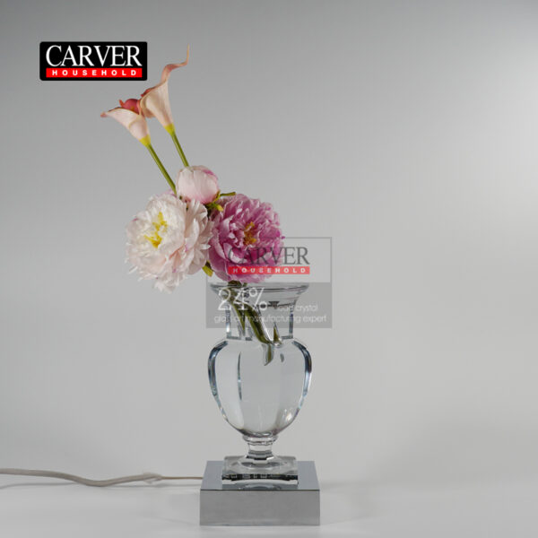 Fully handmade crystal fool vase table lamp living room bedroom hotel decoration crystal vase table lamp