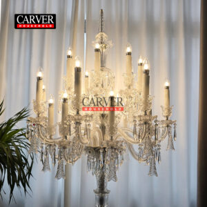 Shiny K9 crystal all-copper floor lamp living room hotel decoration crystal floor lamp