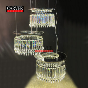 High Quality Women's CRINOLINE Chandelier Classic 3 Module Decorative Crystal Chandelier