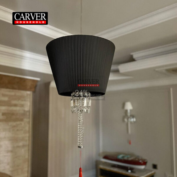 Factory hot selling one end cloth cover bedroom hotel decoration crystal chandelier