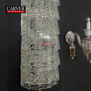 High Quality Stainless Steel Crystal Wall Lamp Classic Baccarat Crystal Wall Lamp