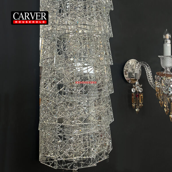 High Quality Stainless Steel Crystal Wall Lamp Classic Baccarat Crystal Wall Lamp