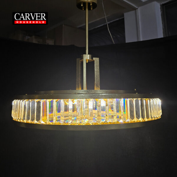 Crystal Pendant 29 Inch Wide Round Pendant Decorative Crystal Chandelier - Image 3