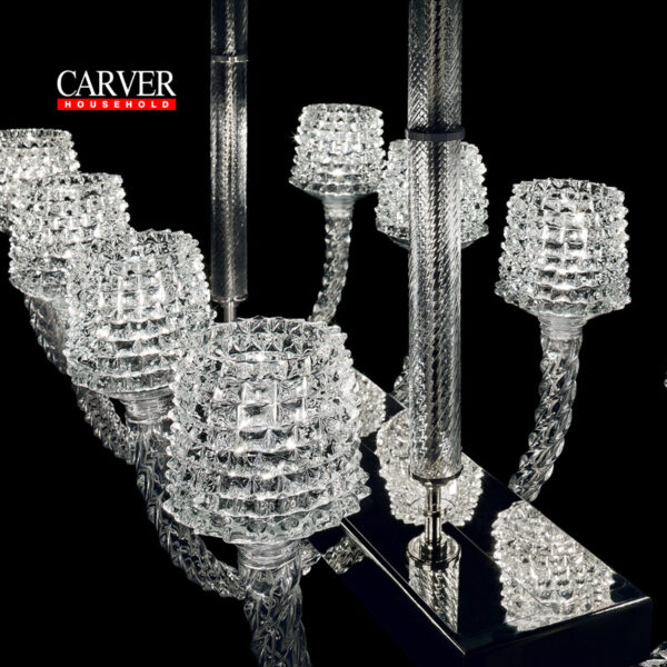 Fully Handcrafted Florian Crystal Glass Chandelier Decorative Chandelier