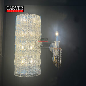 High Quality Stainless Steel Crystal Wall Lamp Classic Baccarat Crystal Wall Lamp