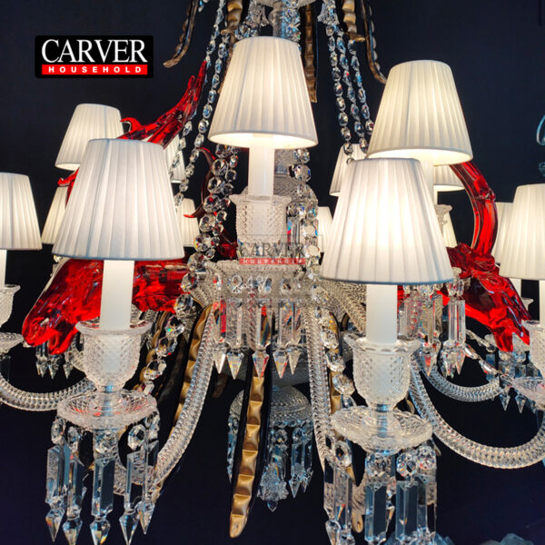 High Quality 24% Leaded Crystal Glass Fantasy Ceiling Deer Shape Chandelier Decorative Crystal Chandelier