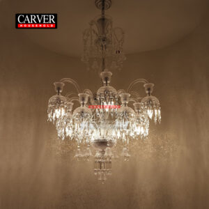 Fully handmade 24% leaded crystal glass chandelier living room hotel decoration crystal chandelier