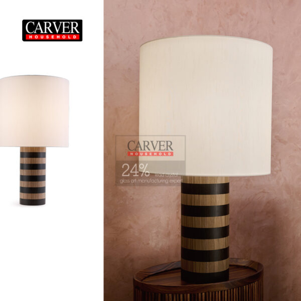 Mid-Century Wood Table Lamp