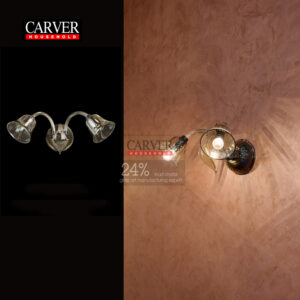 Fully handmade 24% leaded crystal glass wall lamp