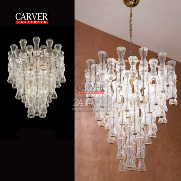 Fully handmade 24% leaded crystal glass living room bedroom chandelier