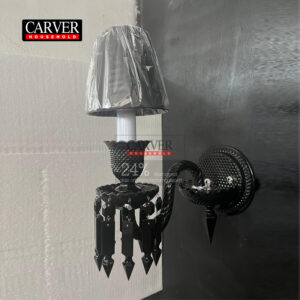 High Quality 24% Leaded Glass Crystal Black Wall Lamp Living Room Bedroom Hotel Decoration Crystal Lamp