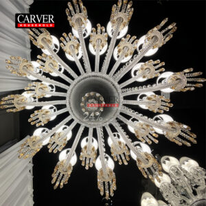 High Quality 24% Leaded Glass Crystal Chandelier Living Room Bedroom Hotel Decoration Gold Tassel Crystal Chandelier