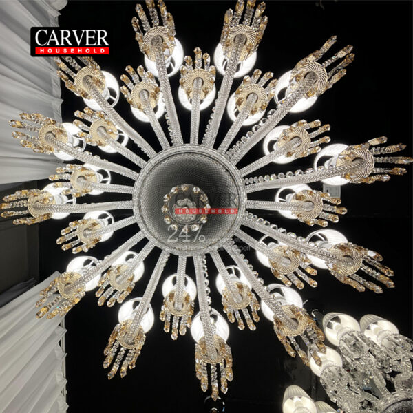 High Quality 24% Leaded Glass Crystal Chandelier Living Room Bedroom Hotel Decoration Gold Tassel Crystal Chandelier
