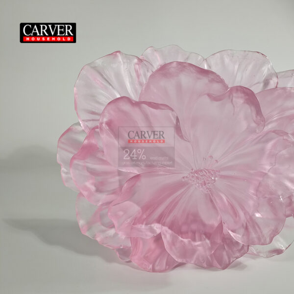Fully handmade lost wax craft crystal glass vase camellia vase