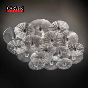 Handmade round combination glass wall lamp, hotel decorative crystal wall lamp