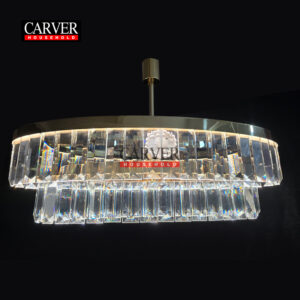 Fully hand-carved embossed crystal piece chandelier decorative crystal chandelier