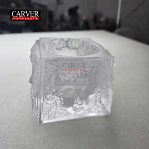 Handmade Glass Crystal Masquerade Candle Holder Decorative Crystal Candle Holder