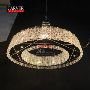 Factory hot selling crystal piece pendant decorative chandelier living room bedroom coffee hotel decoration crystal chandelier