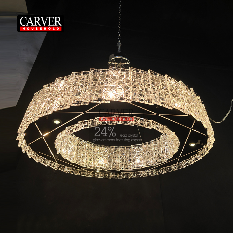 Factory hot selling crystal piece pendant decorative chandelier living room bedroom coffee hotel decoration crystal chandelier