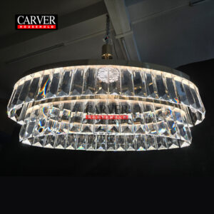Fully hand-carved embossed crystal piece chandelier decorative crystal chandelier