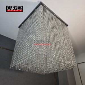 High quality crystal stainless steel ceiling light decorative crystal photo frame ceiling light