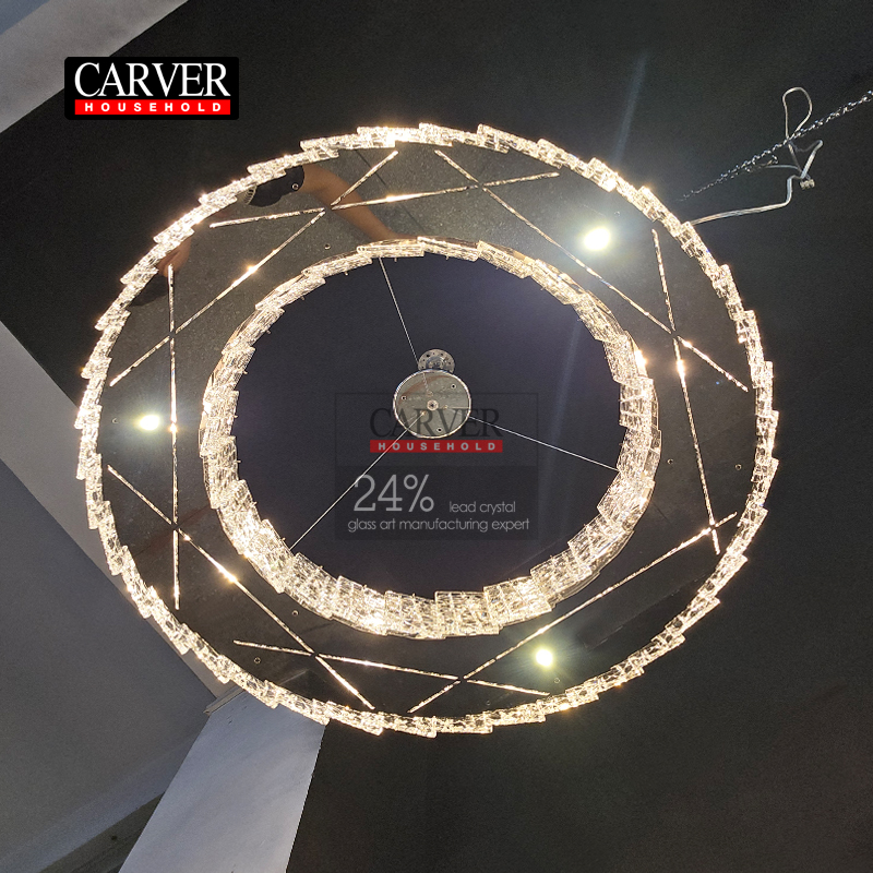 Factory hot selling crystal piece pendant decorative chandelier living room bedroom coffee hotel decoration crystal chandelier