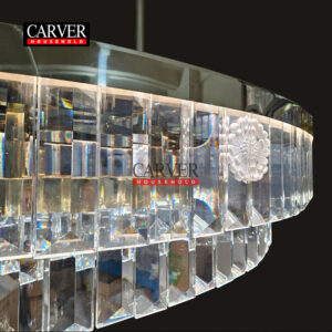 Fully hand-carved embossed crystal piece chandelier decorative crystal chandelier