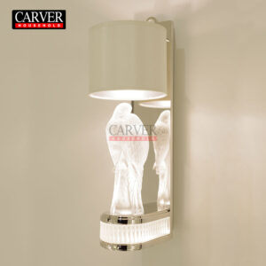 Simple and modern bedroom bedside crystal wall lamp, duplex staircase balcony hallway creative parrot wall lamp