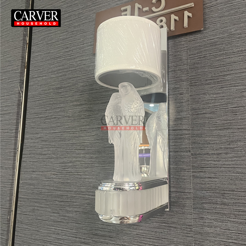 Simple and modern bedroom bedside crystal wall lamp, duplex staircase balcony hallway creative parrot wall lamp - Image 3