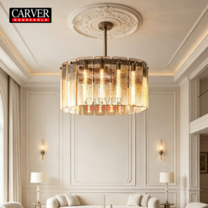 American rustic style bedroom crystal chandelier dining kitchen island ceiling branched metal circular lighting fixtures