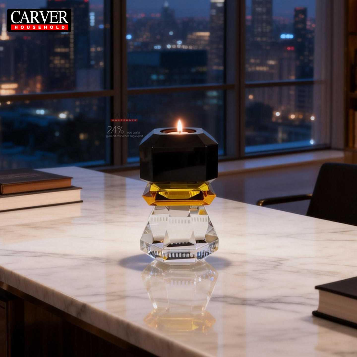 Luxury Italian Villa Living Room TV Cabinet Decoration Candlestick Wedding Center Dining Table Crystal High Foot Aromatherapy Burner - Image 7