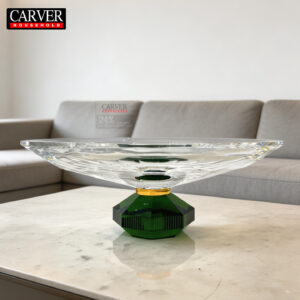 High end villa living room coffee table crystal tray French hotel restaurant desktop fruit decoration large fruit tray