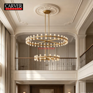 American countryside retro brass branch shaped restaurant chandelier duplex living room high-end club hotel lighting