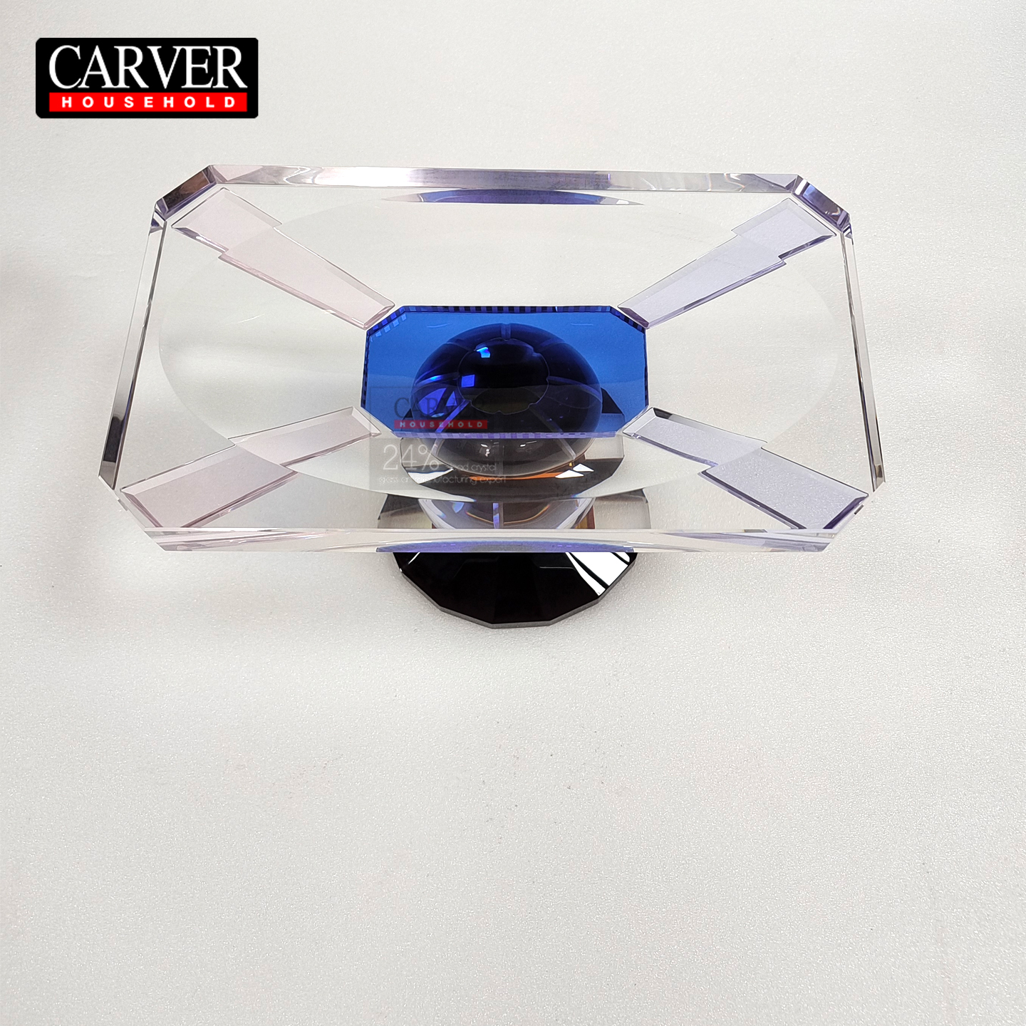 High End French Restaurant Desktop Rectangular Crystal Fruit Tray, Home Living Room Dessert Candy Tray, Art Decoration - Image 4